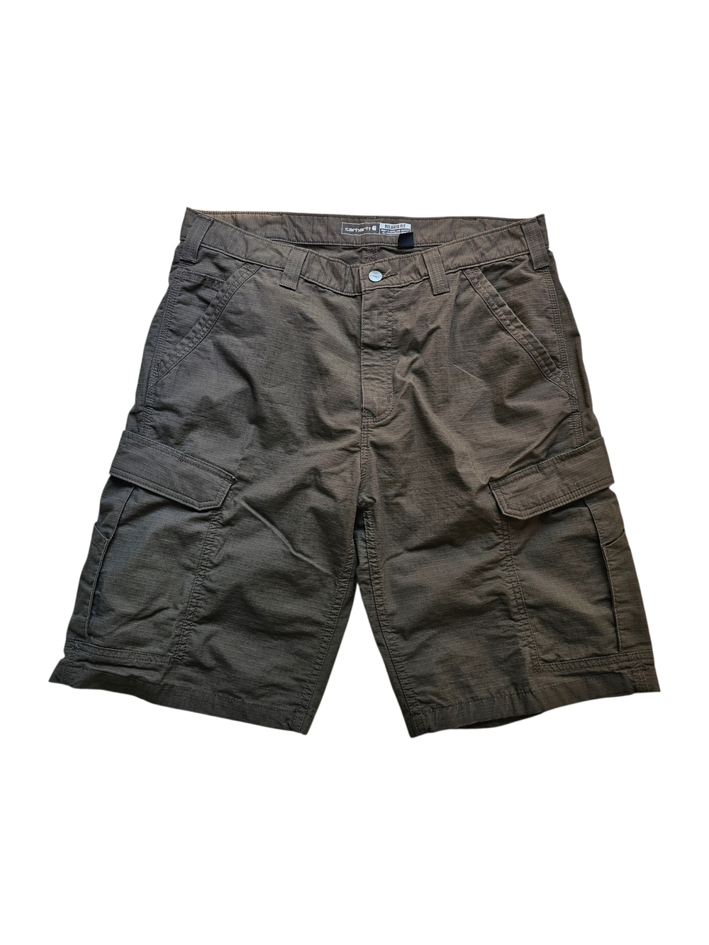 Carhartt Men's Force Relaxes Fit Ripstop Work Cargo Shorts - Olive Green